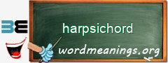 WordMeaning blackboard for harpsichord